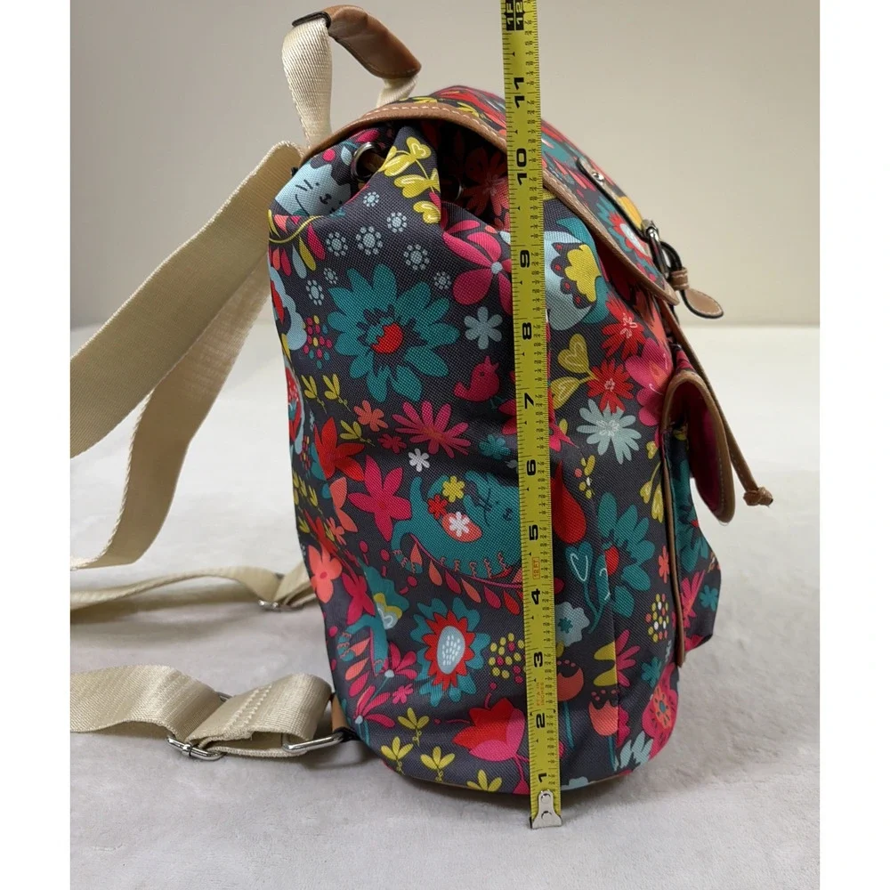 Lily Bloom Backpack Playful Garden Cats Eco-friendly Grey/Multi-Color Charity - Picture 13 of 15